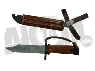 Штык-нож сувенирный (6х4) коричневая рукоять и ножны, с "УХОМ" АК-74М (ШНС-001)