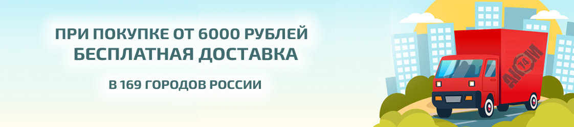Бесплатная доставка от 6000 рублей